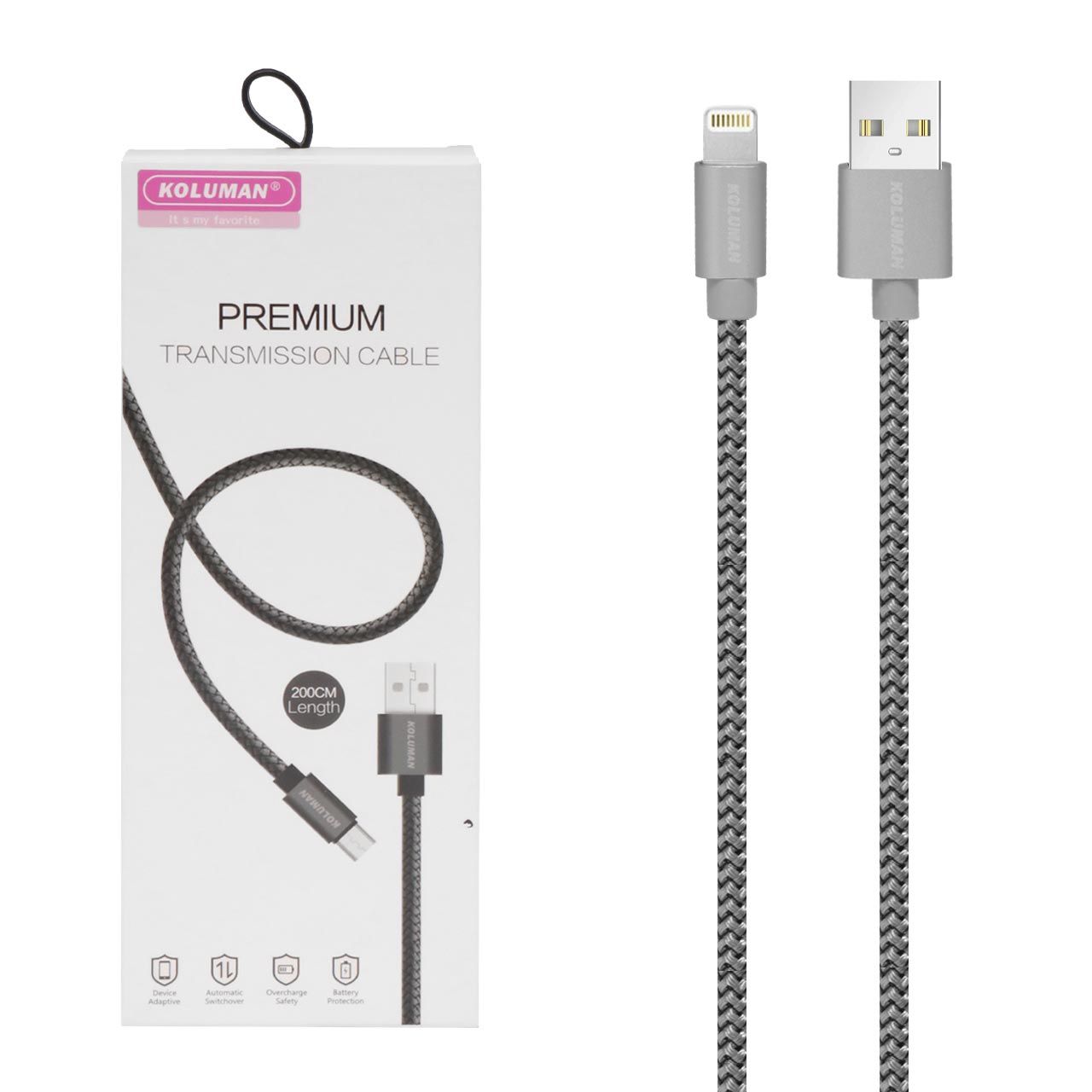 کابل تبدیل USB به لایتنینگ کلومن مدل DK - 19 مجموعه 4 عددی خاکستری کابل تبدیل USB به لایتنینگ کلومن مدل DK - 19 مجموعه 4 عددی خاکستری
